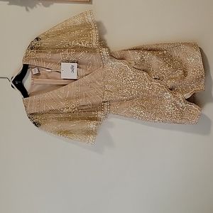 Nude/gold Selfie Leslie sequin dress size xs